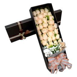 33朵香槟玫瑰图片,浪漫绽放的甜蜜誓言