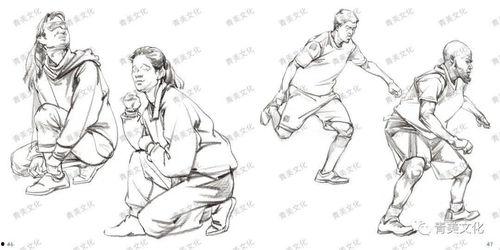 速写动作图片大全,捕捉生活中的动感瞬间