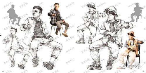 速写动作图片大全,捕捉生活中的动感瞬间