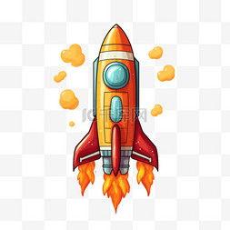 火箭图片卡通,遨游太空的奇幻之旅