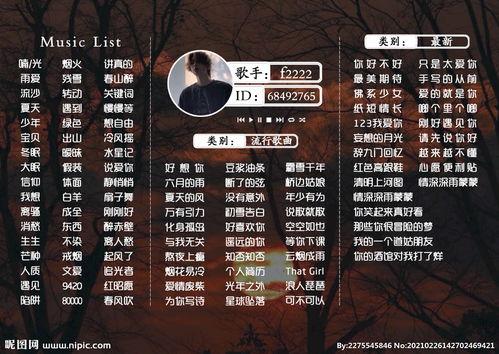 歌单图片,探索歌单中的经典与潮流