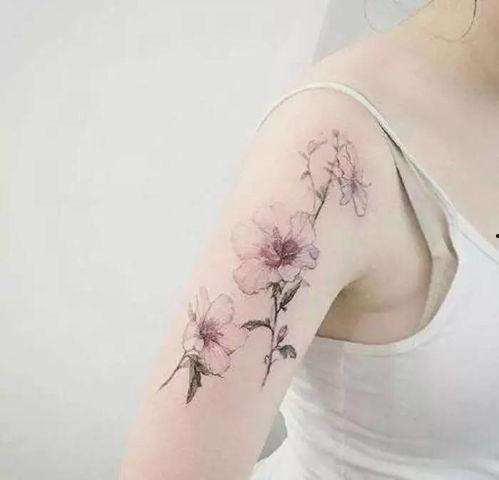 粉红色纹身图片大全,粉红色纹身图案精选集