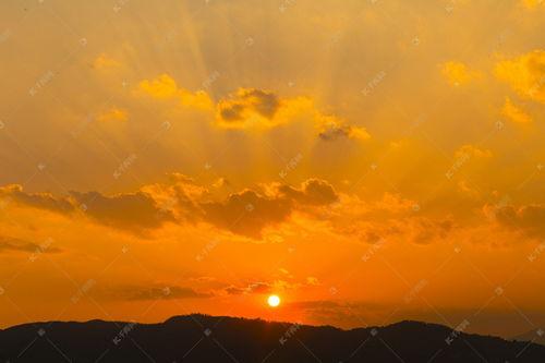 夕阳图片高清图片,夕阳映照下的浪漫画卷